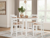 Best Deals Furniture - Ashley Furniture - Gesthaven Counter Height Dining Table and 4 Barstools (Set of 5) - DRM Counter Table Set (5/CN) - D398-223